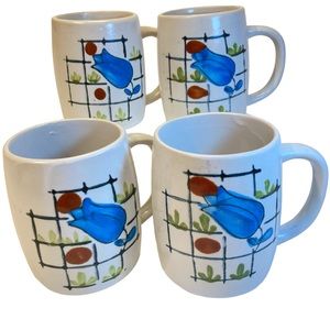 Retro Alco Stoneware Mugs (4)